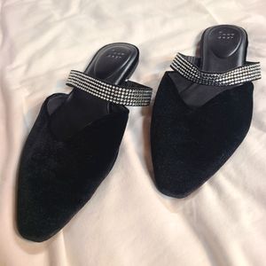 A New Day Black Velvet Flats